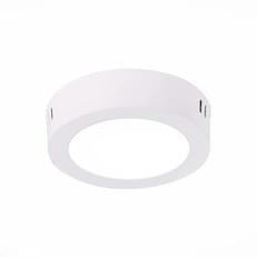 Изображение ST112.542.06 Светильник настенно-потолочный Белый LED 1*6W 4000K 370Lm Ra80 120° IP20 D110xH28 90-26 Накладные светильники