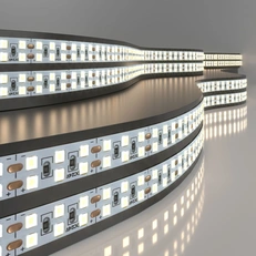 Изображение Двухрядная светодиодная лента 240 LED 18 Вт IP20 4200К дневной белый, 5м 2835 24V 240Led 18W IP20
