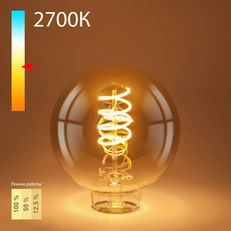 Изображение Филаментная светодиодная лампа Dimmable G95 5W 2700K E27 тонированная BLE2747