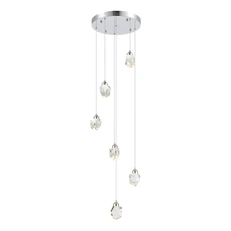Изображение SL6114.103.06 Светильник подвесной ST-Luce Хром/Прозрачный LED 6*3W 3000K КАСКАТО
