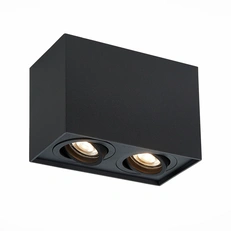 Изображение ST109.407.02 Светильник потолочный Черный GU10 2*50W  L181xW100xH123 220V Без ламп Накладные светильники