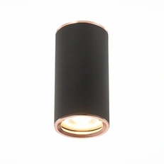 Изображение ST111.427.01 Светильник потолочный Черный GU10 1*50W D54xH105 220V Без ламп Накладные светильники