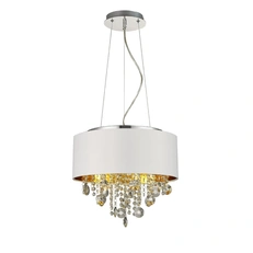 Изображение SL1350.503.04 Светильник подвесной ST-Luce Хром/Белый, Золотистый, Прозрачный E14 4*40W ЛАККИА