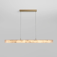 Изображение Подвесной светодиодный светильник из алебастра 604053 LED латунь/ алебастр