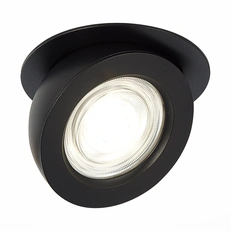 Изображение ST654.438.10 Св-к встр. Черный LED 1*10W 3000K 850Lm Ra>90 38° IP20 D109xH60 180-240V Встраиваемые светильники