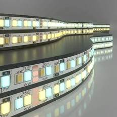 Изображение Лента светодиодная 24 В 16 Вт/м 240 Led/м 2835+2835 IP20, MIX теплый белый 3300K/холодный белый 6500K, 5 м Лента светодиодная 24V 16W 240Led 2835+2835 IP20 MIX теплый белый/холодный белый, 5м