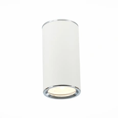 Изображение ST111.507.01 Светильник потолочный Белый GU10 1*50W  D54xH105 220V Без ламп Накладные светильники