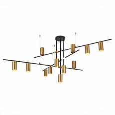 Изображение SL1206.402.12 Светильник потолочный ST-Luce Черный/Латунь GU10 12*7W СОРМАНО