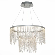 Изображение SL6201.103.55 Люстра подвесная ST-Luce Серебристый/Прозрачный LED 1*55W 3000K/4000K/6000K ВЕГА