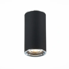 Изображение ST111.407.01 Светильник потолочный Черный GU10 1*50W  D54xH105 220V Без ламп Накладные светильники