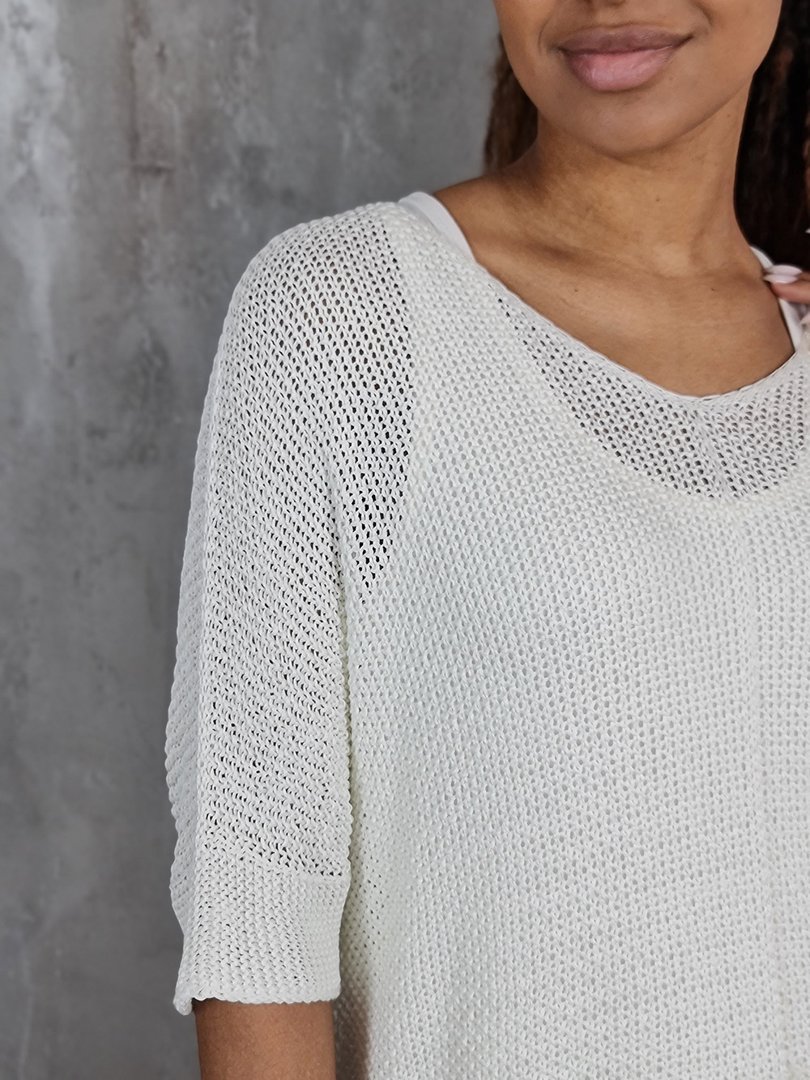 Платье Roberta Biagi джемпер с юбкой плиссе белое, фотография №3