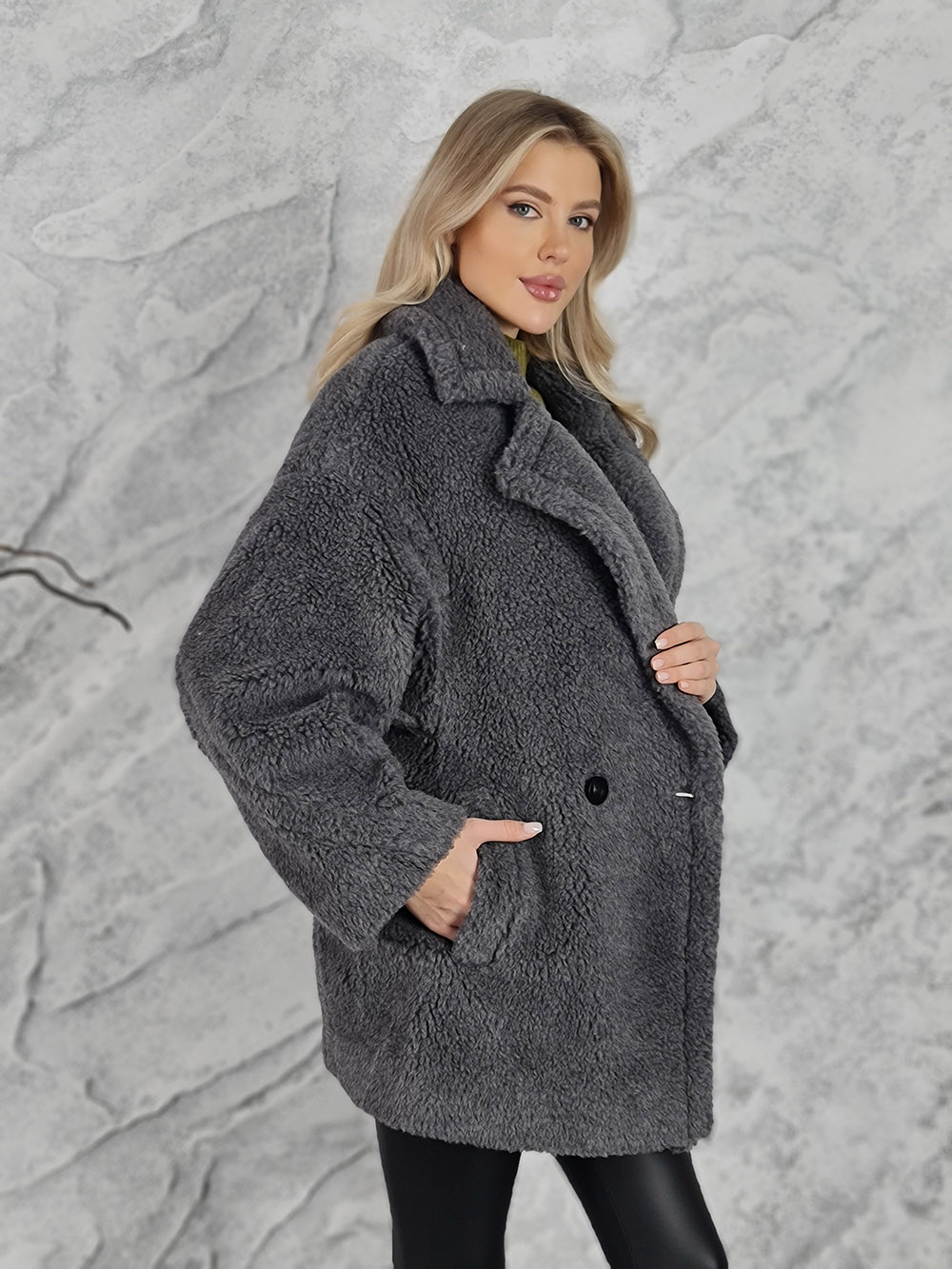 Шуба KOTHE укороченная серая, фотография №3