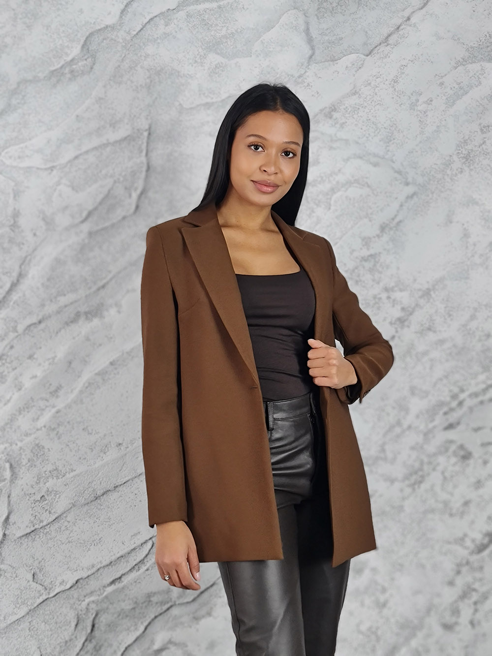 Пиджак Imperial с разрезами по бокам карамель, фотография №2