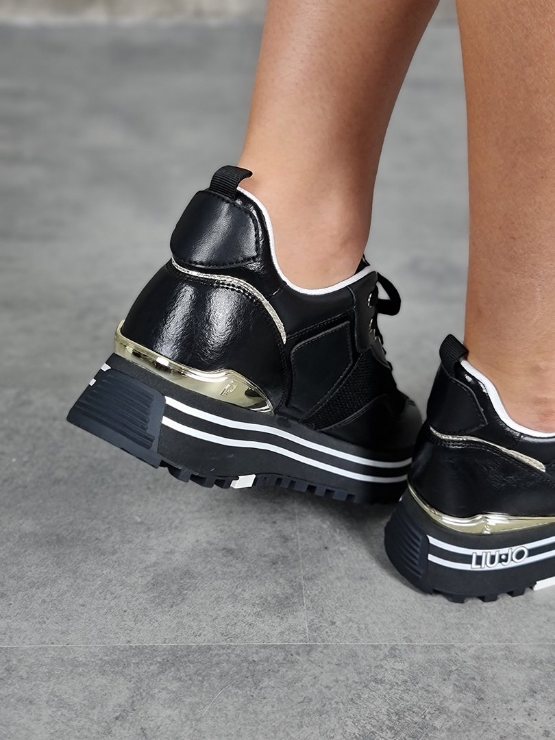 Кроссовки Liu Jo с золотыми вставками черные, фотография №6