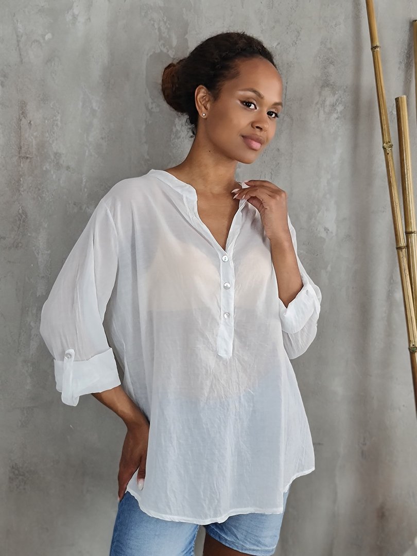 Рубашка STAR с кружевом на спине белая, фотография №2