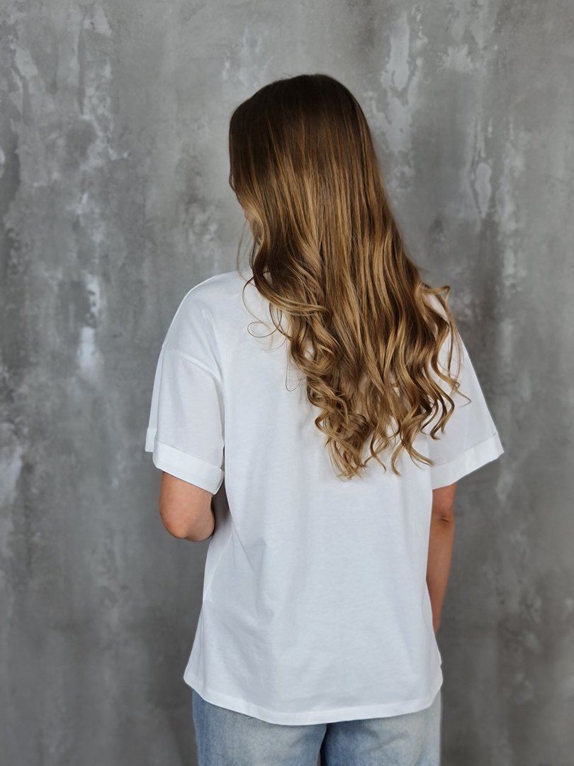 Футболка Imperial с надписью WONDER на груди белая, фотография №4