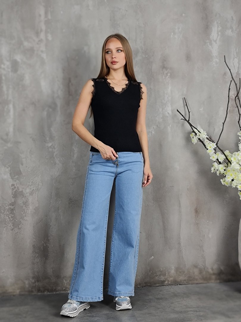 Топ MOCHY с прозрачной кружевной спинкой черный, фотография №3