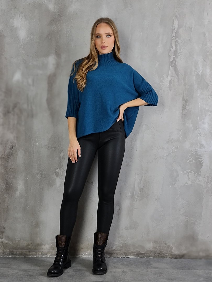 Легинсы Gondola Blu из плотного материала чёрные, фотография №2