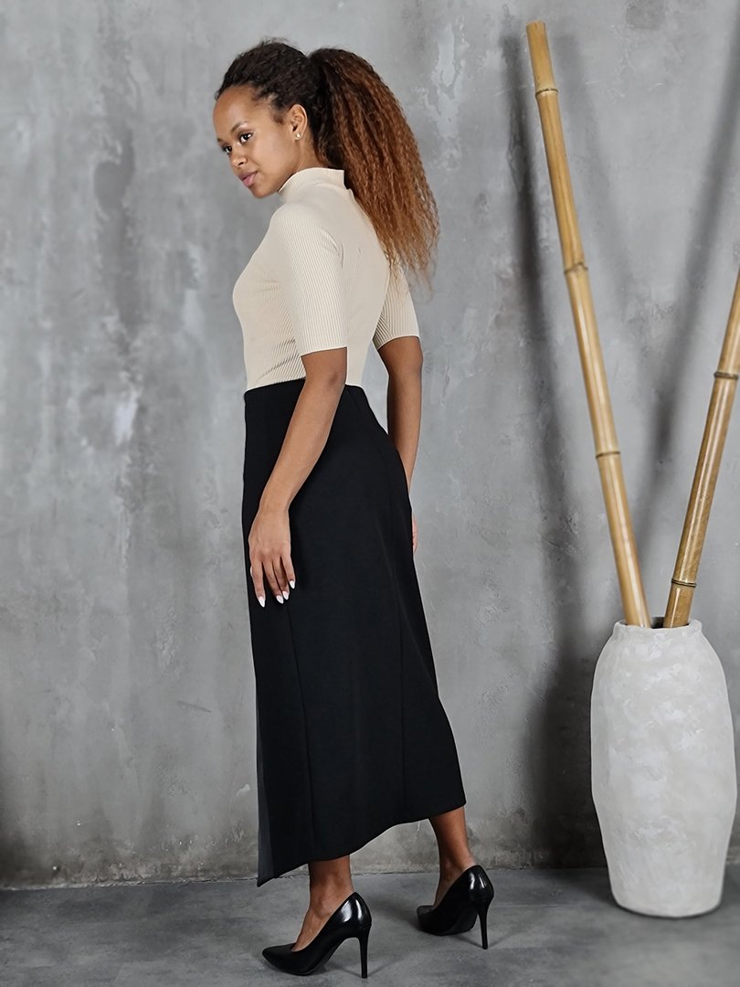 Юбка Imperial с разрезом и шелковой линией черная, фотография №4