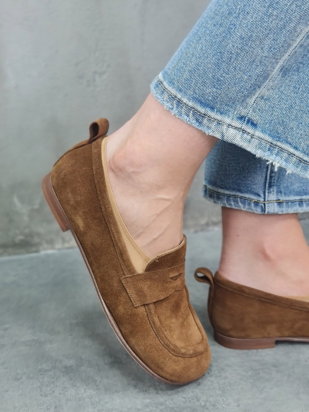 Мокасины FEDERICA LANCIONI замшевые шоколад, фотография №3