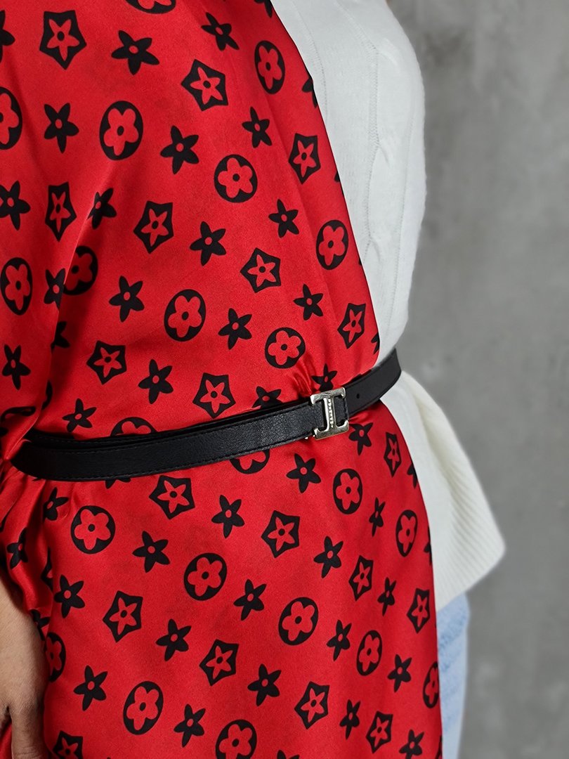 Палантин My Little Italy красный/бежевый/черный, фотография №2