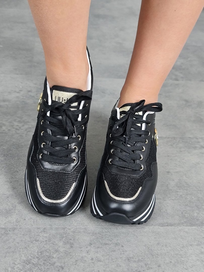 Кроссовки Liu Jo с золотыми вставками черные, фотография №2