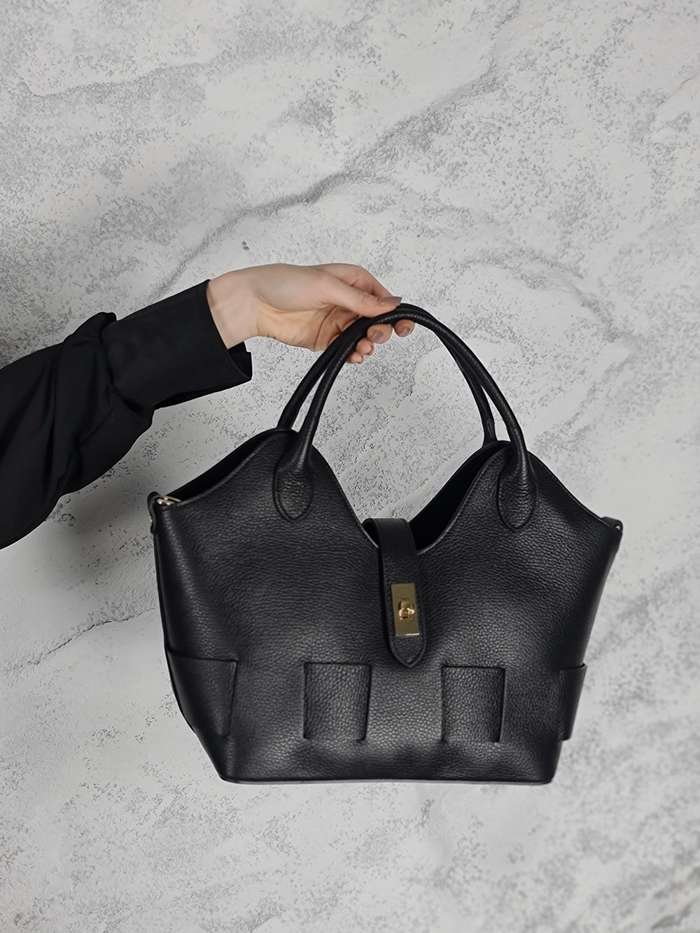 Сумка кожа черная, фотография №1