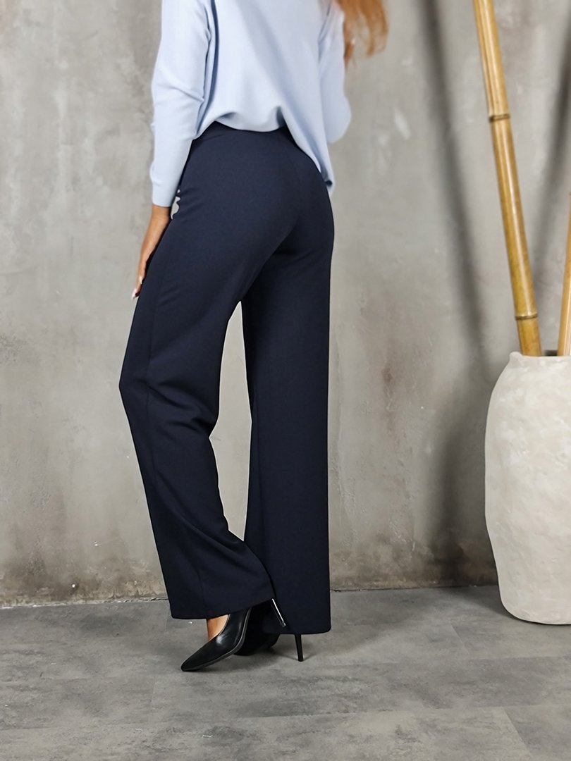 Брюки Sandro Ferrone с прямым швом синие, фотография №2