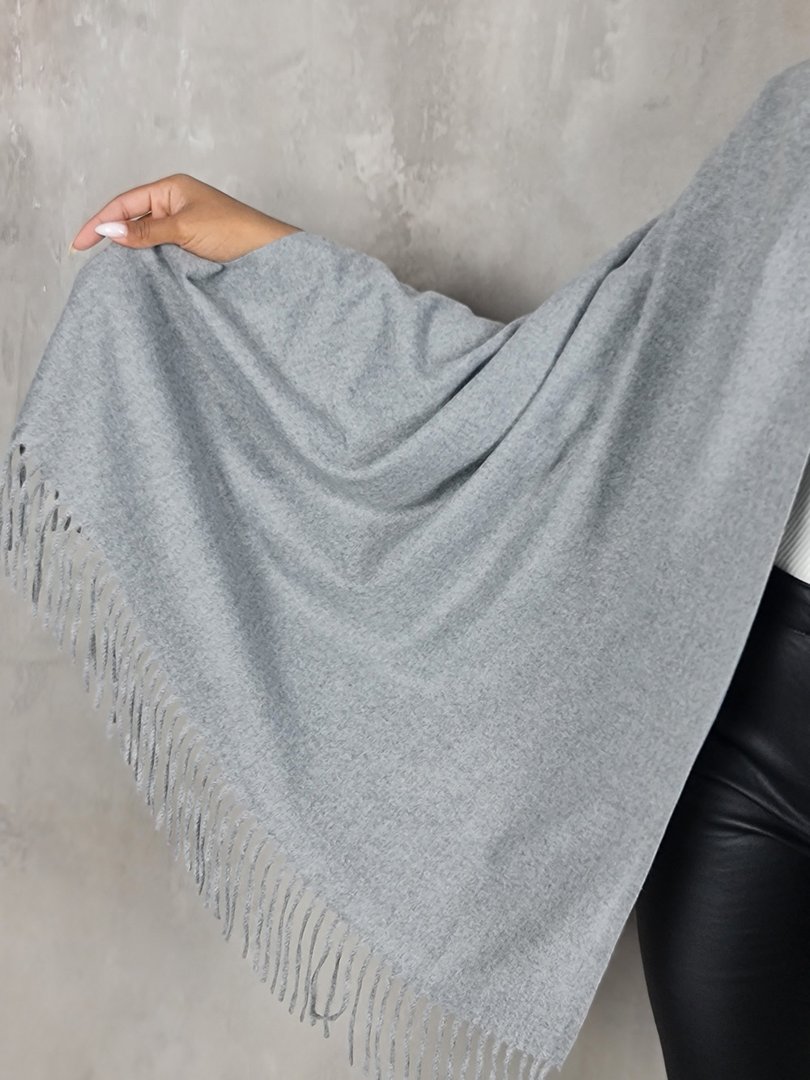 Палантин Grace кашемировый серый , фотография №4