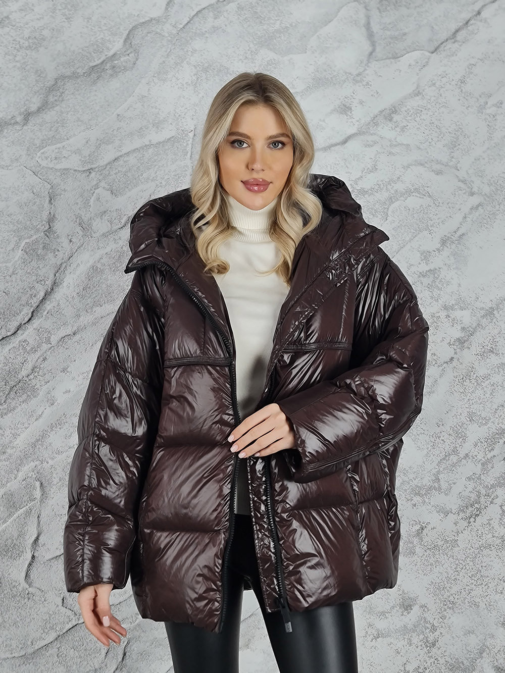 Куртка Vicolo с капюшоном шоколад, фотография №1