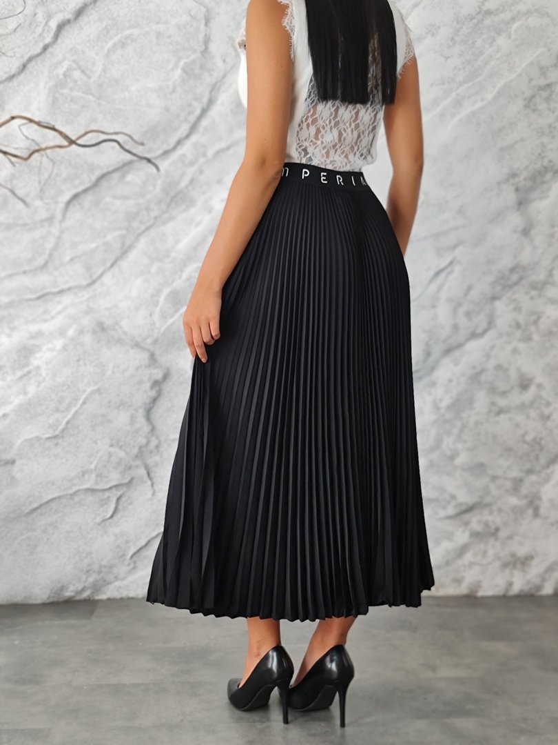Юбка Imperial плиссе на резинке надпись Imperial черная, фотография №2