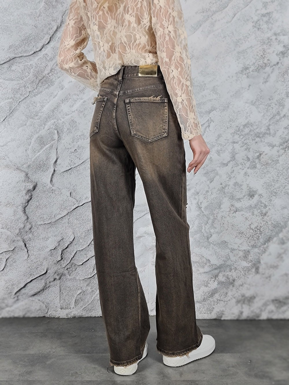 Джинсы Miss Bonbon винтажные шоколад, фотография №2