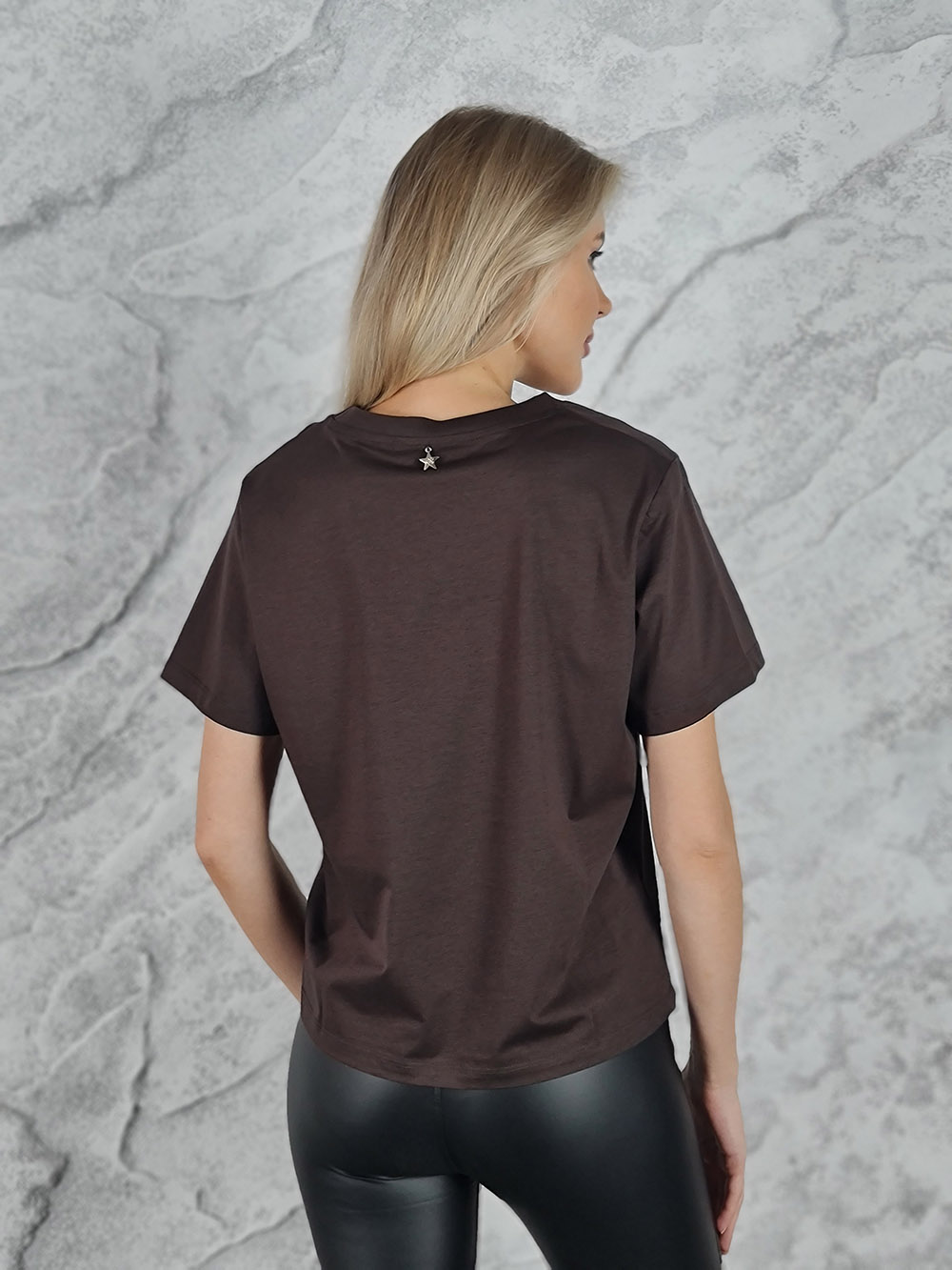 Футболка Souvenir базовая шоколад,, фотография №3