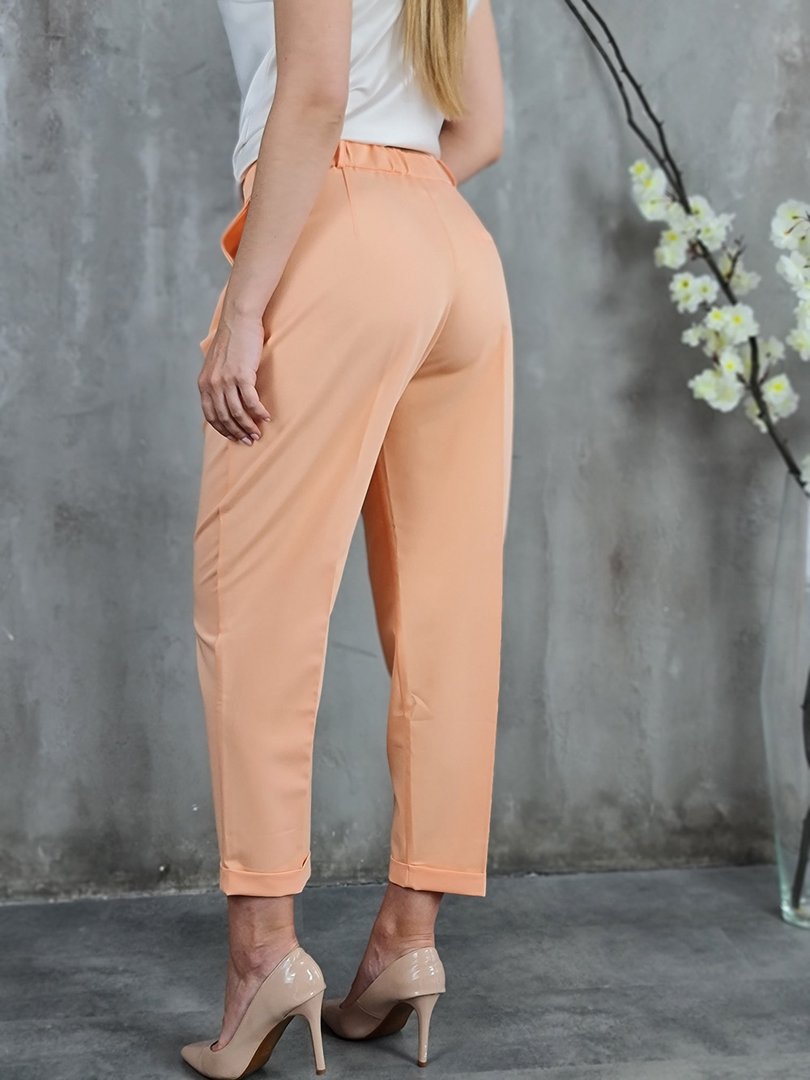 Брюки Imperial с подворотами коралловые, фотография №3