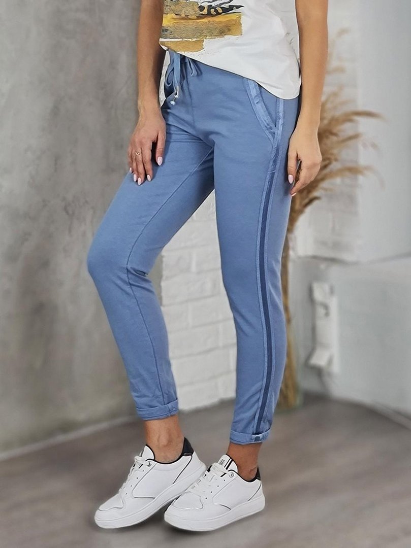 Брюки Naiif на завязочках серо-голубые, фотография №1