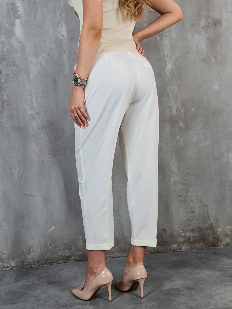 Брюки Imperial с подворотами молочные, фотография №3