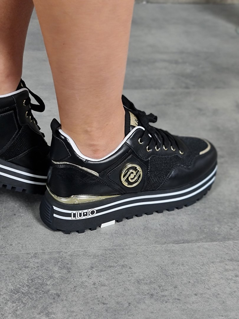 Кроссовки Liu Jo с золотыми вставками черные, фотография №5