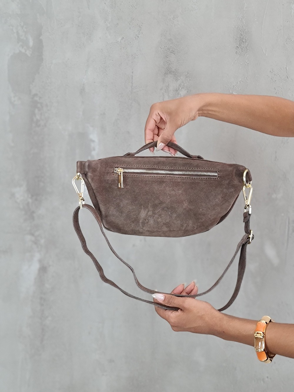 Сумка My Little Italy натуральная замша шоколад, фотография №2