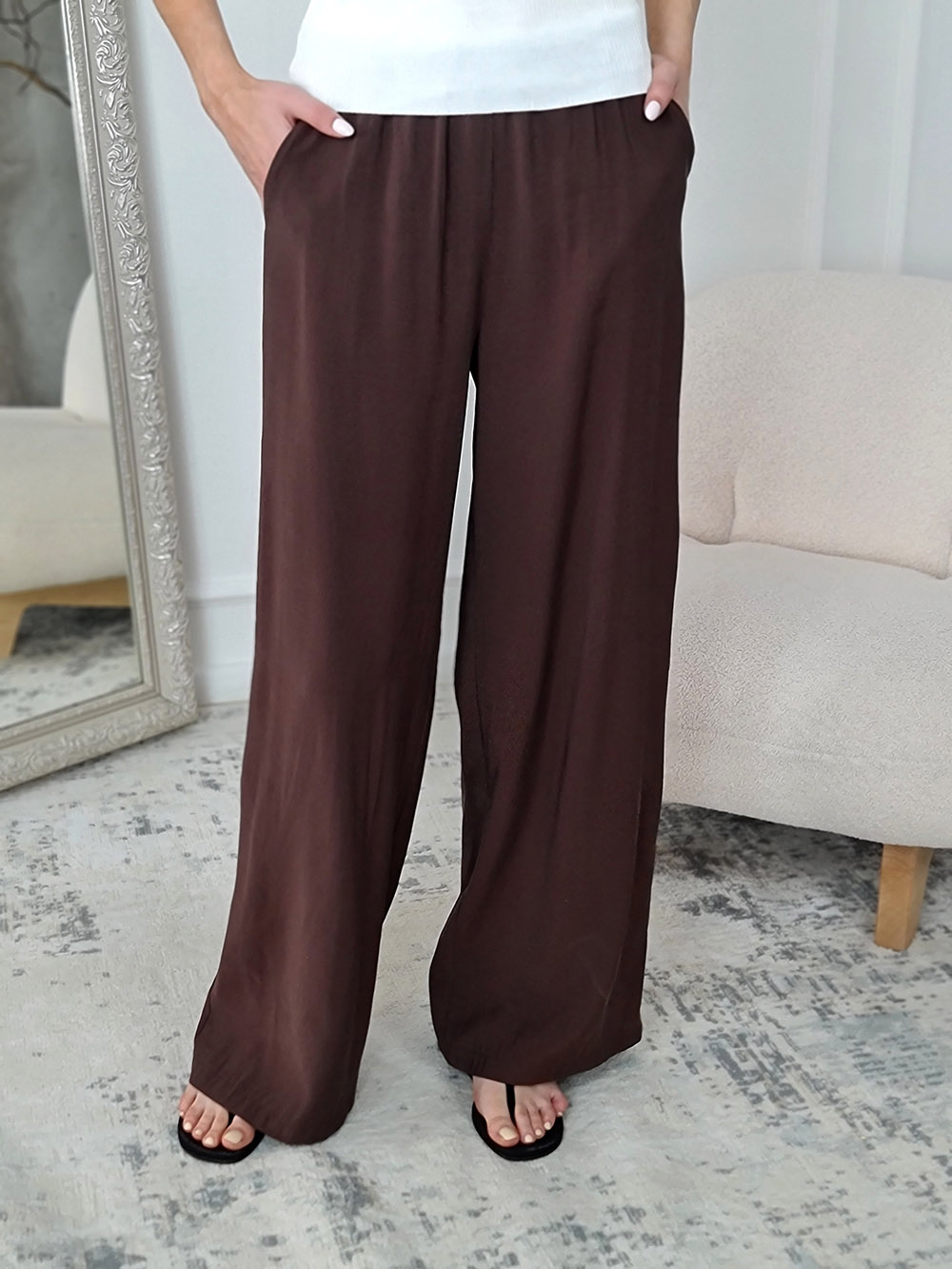 Брюки PAQUITO на замке с боку шоколад, фотография №1