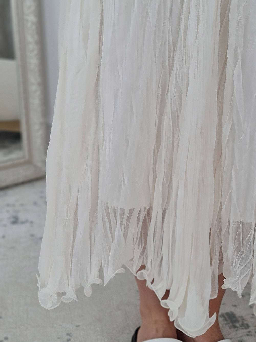 Юбка Mitica&co макси с рюшами молочная, фотография №4