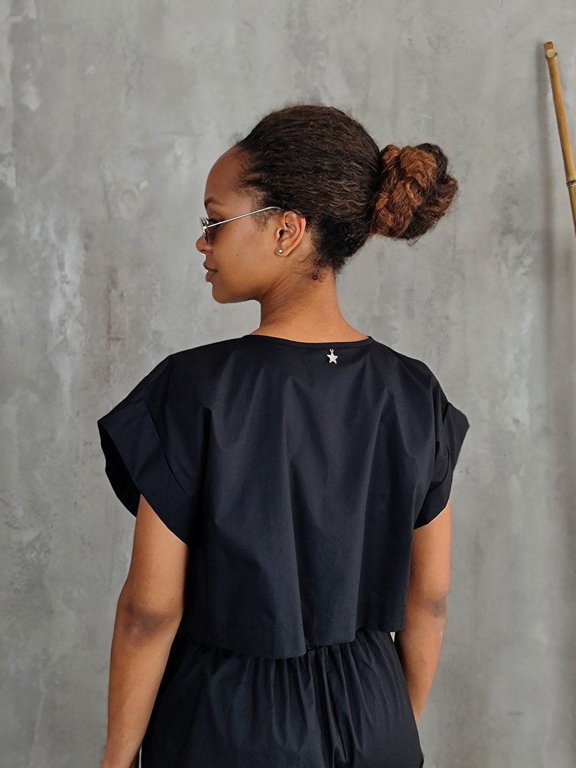 Комбинезон Souvenir с поясом черный, фотография №5