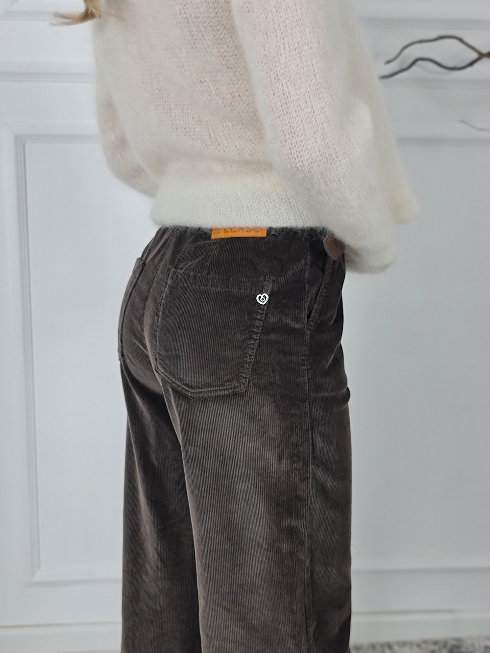 Брюки Please вельветовые с ремнем шоколад, фотография №5