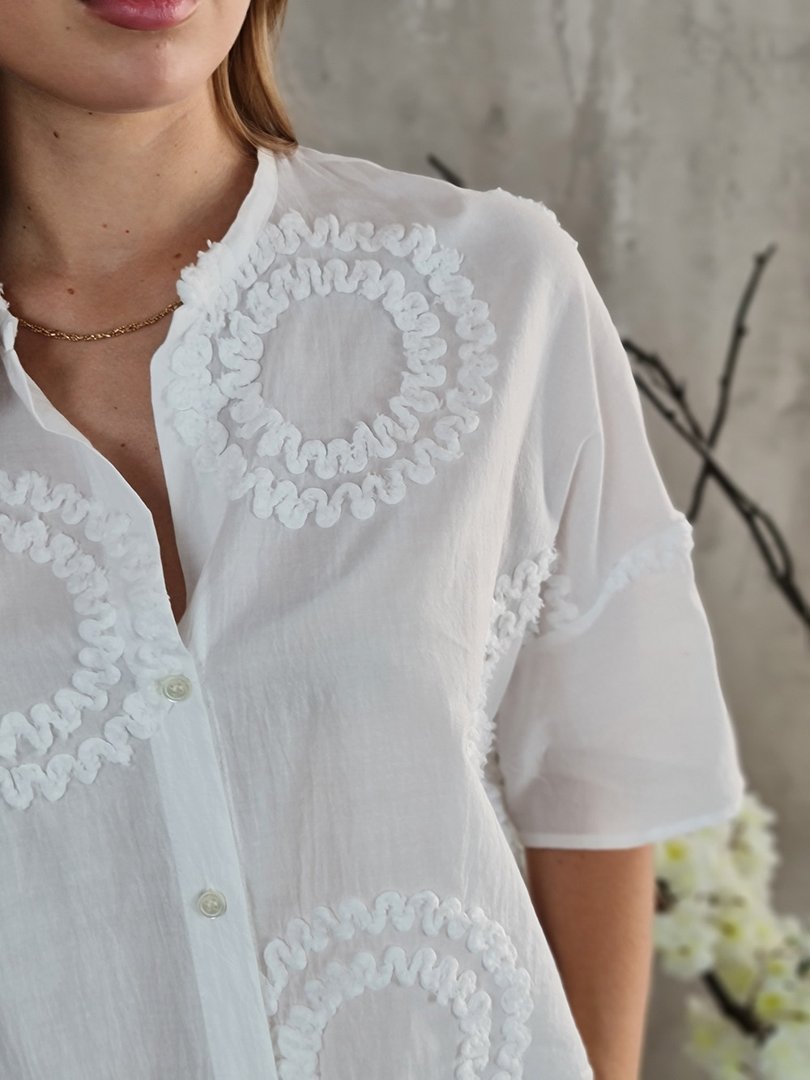 Рубашка Vicolo с вышивкой белая, фотография №3