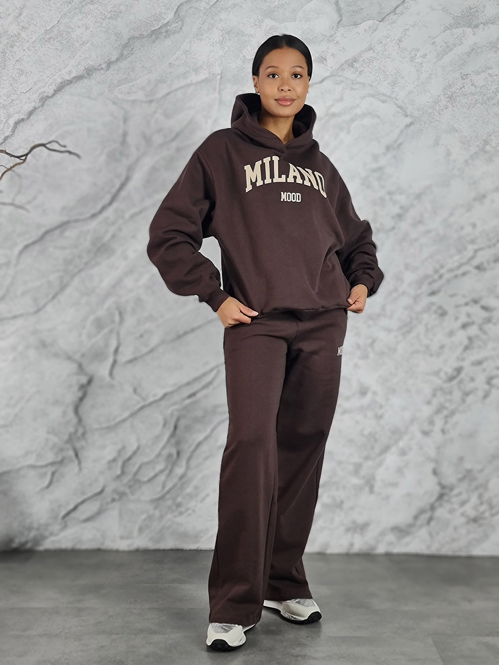 Костюм Barbara Alvisi с принтом "MILANO" шоколад, фотография №1