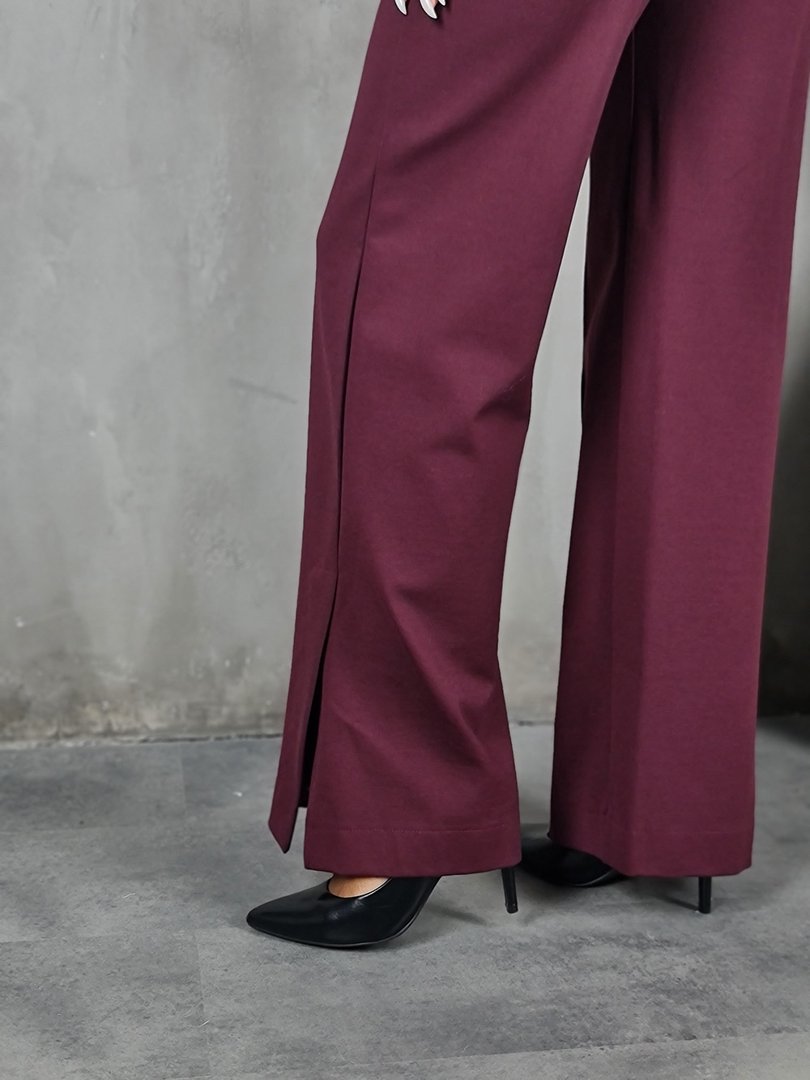 Брюки Vicolo с прямым швом бордо, фотография №3