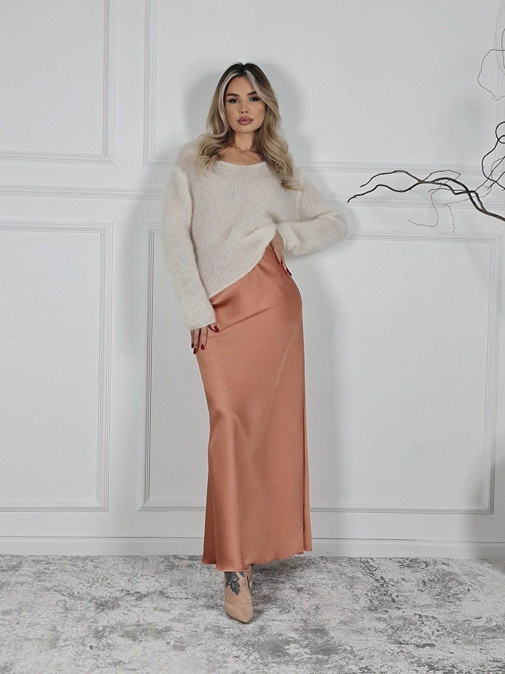 Юка J-Clair атласная макси персиковая , фотография №2