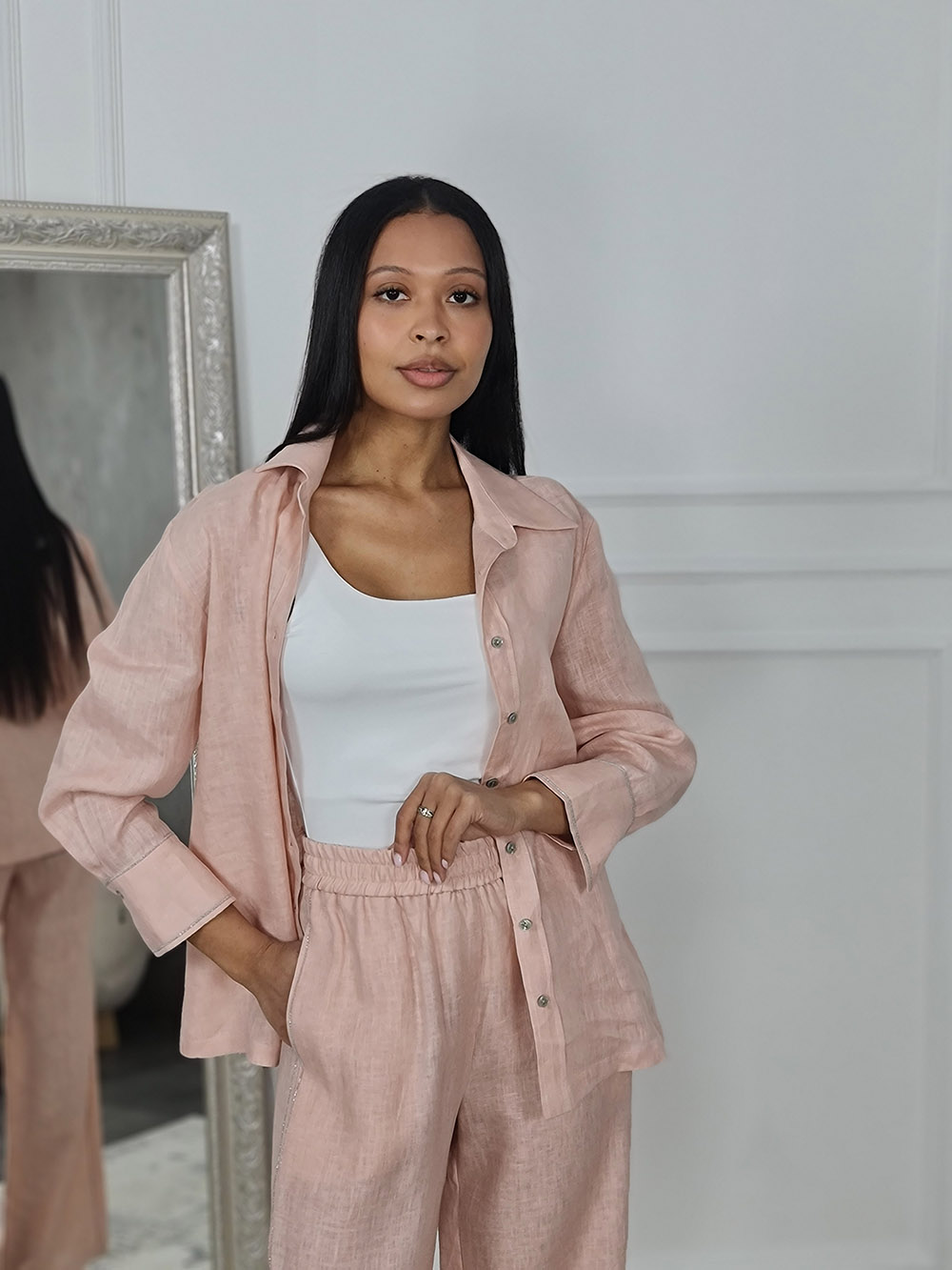 Рубашка Atelier Emi пудра, фотография №1