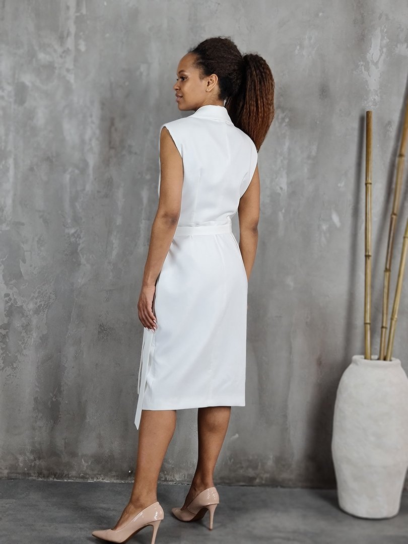 Платье Imperial с поясом белое, фотография №4
