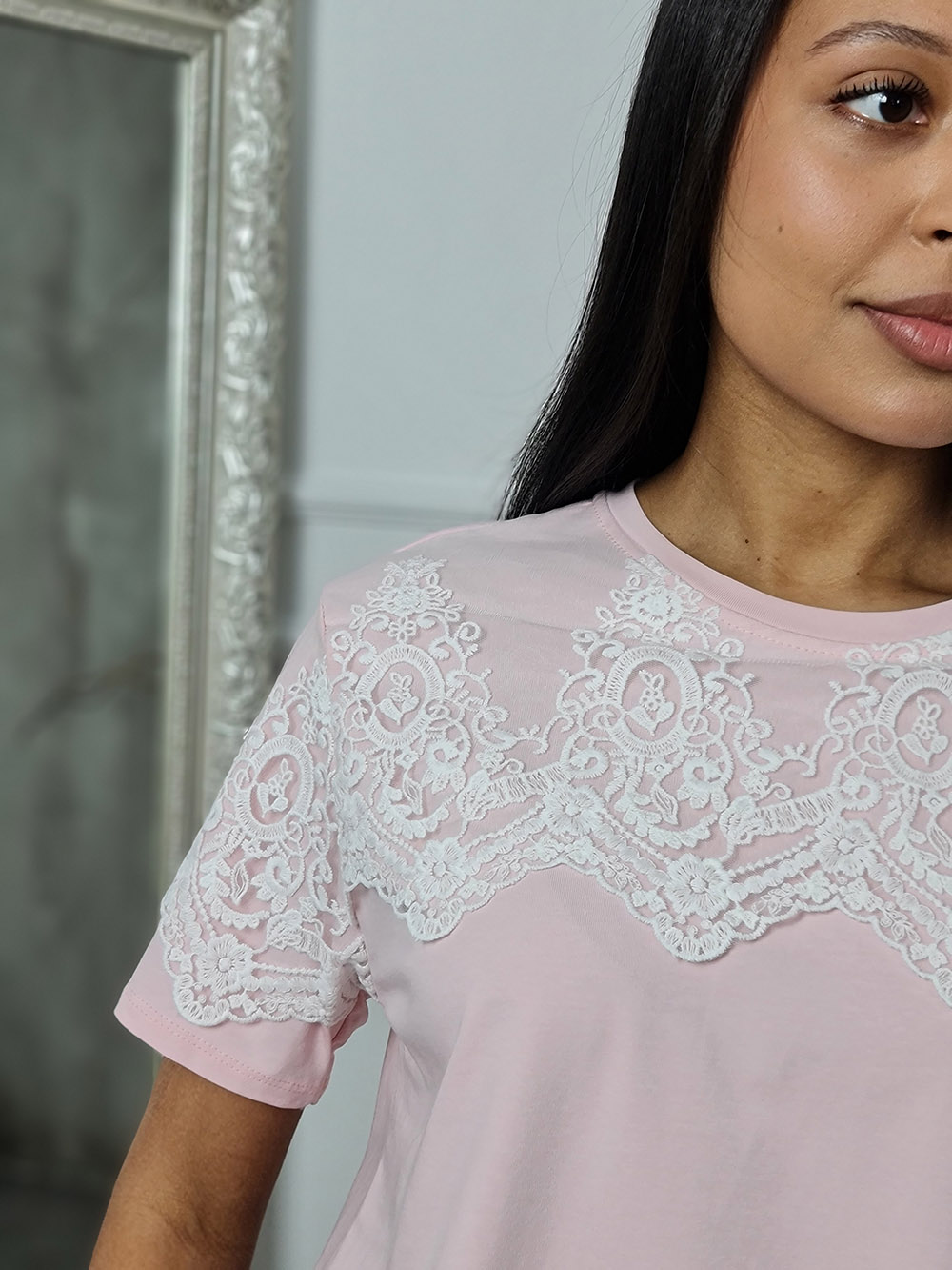 Футболка MIHO'S с кружевом бабл-гам, фотография №2