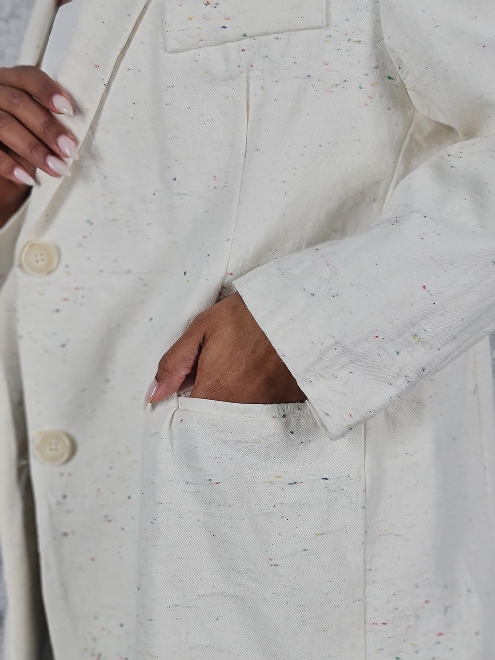 Пиджак MIHO'S молочный, фотография №3